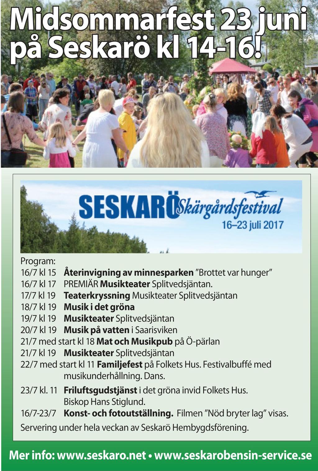 Seskaröbladet juni NR 02 / 17 Musik, dans