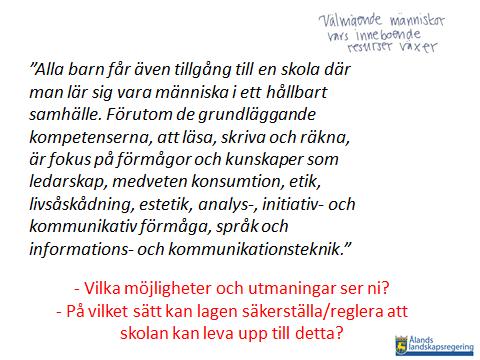 Den första uppgiften: Texten innehåller för många fokusområden, vilket gör det oklart vilket som är det viktigaste.