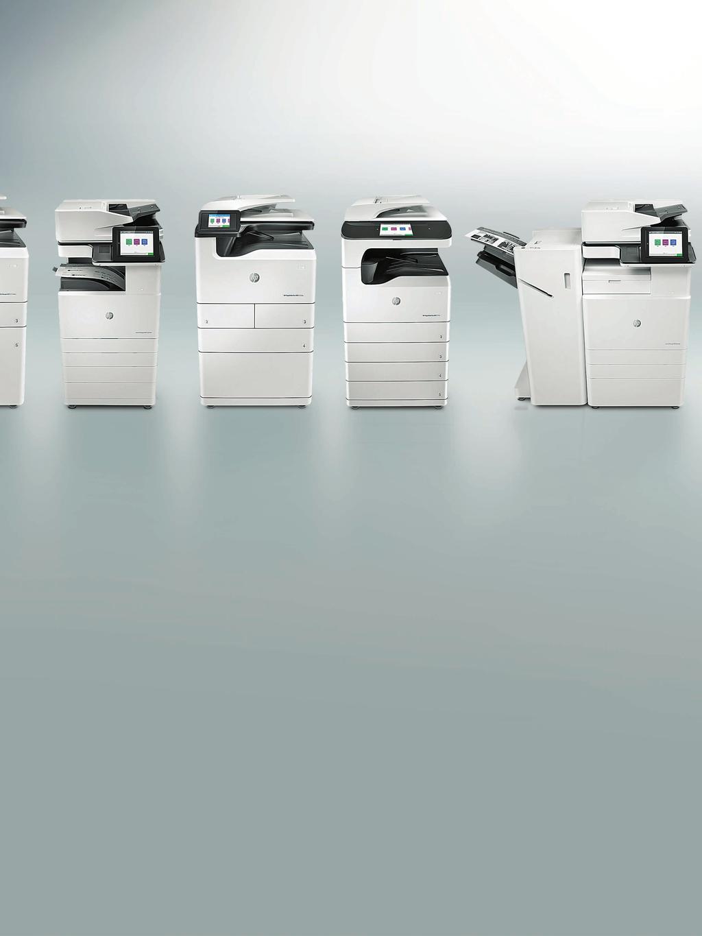 Upplev den nya maskinparken Laguppställningen för HP A3 Managed MFP-produkter och skrivare 16 nya plattformar. Över 50 unika modeller.