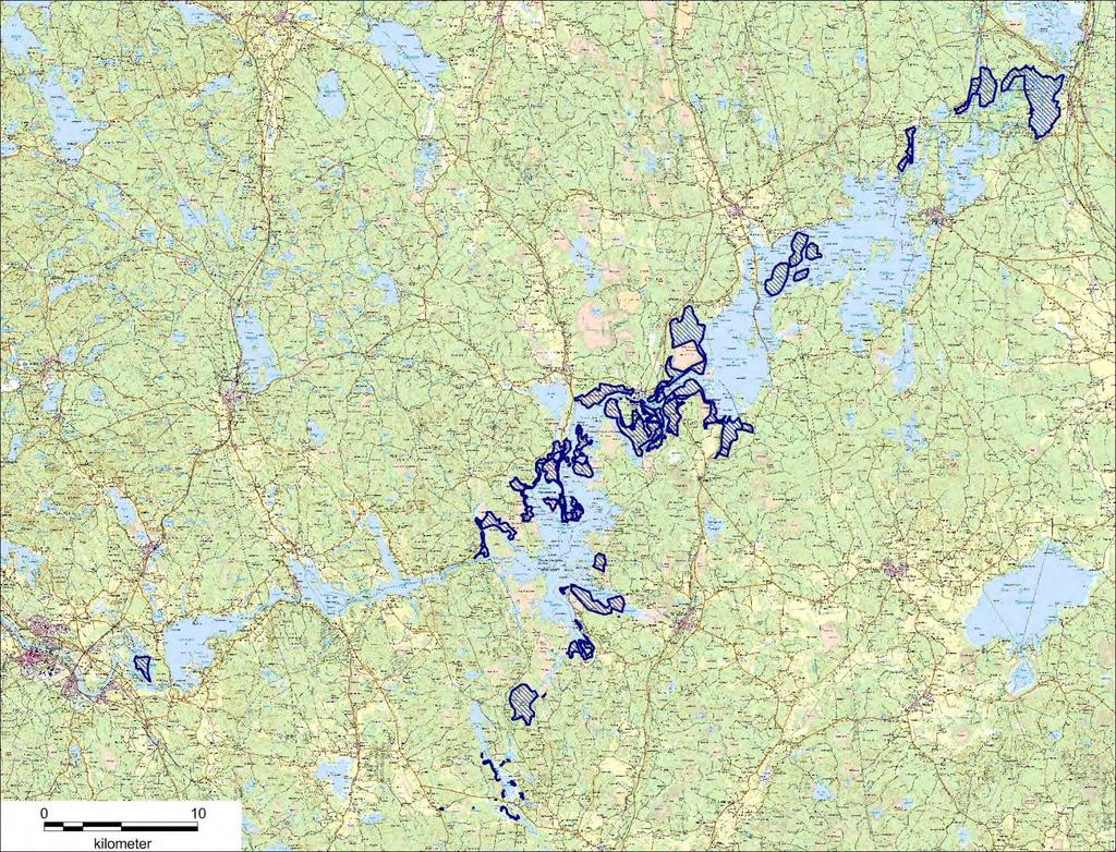 Karta 1: Översikt av lokaliseringen av ramområden