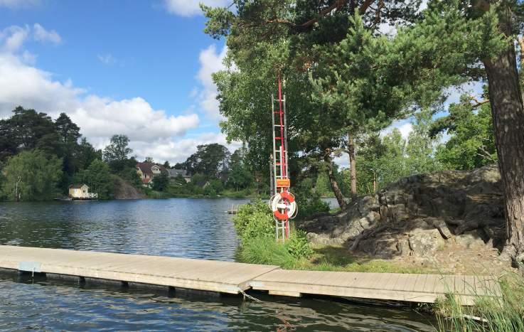 Naturmarken ger strandbadet en inbjudande och tilltalande inramning. Badplatsen är en populär mötesplats med ett högt besökstryck under framförallt sommartid.