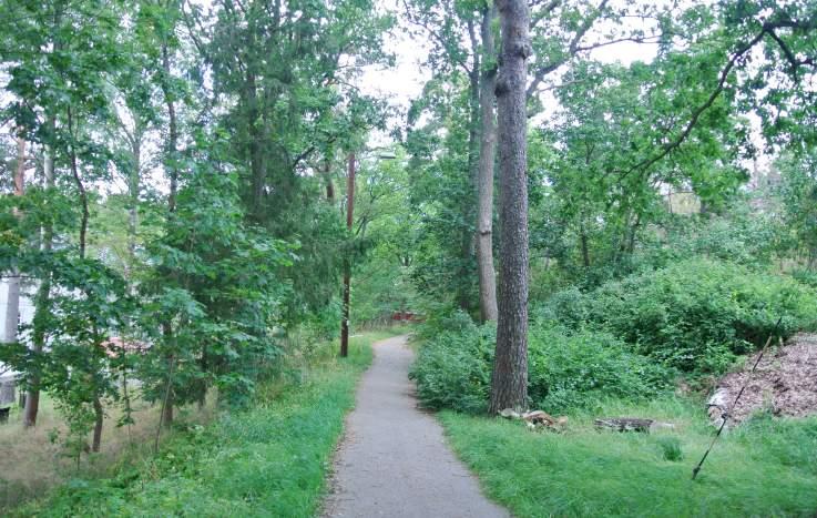 24. Natur vid Långängsvägen Karaktär och storlek: Bostadsnära natur,.4 ha. Innehåll: Öster om Långängsvägen finns ett område som sträcker sig mellan en förskola och Herrängens skola.