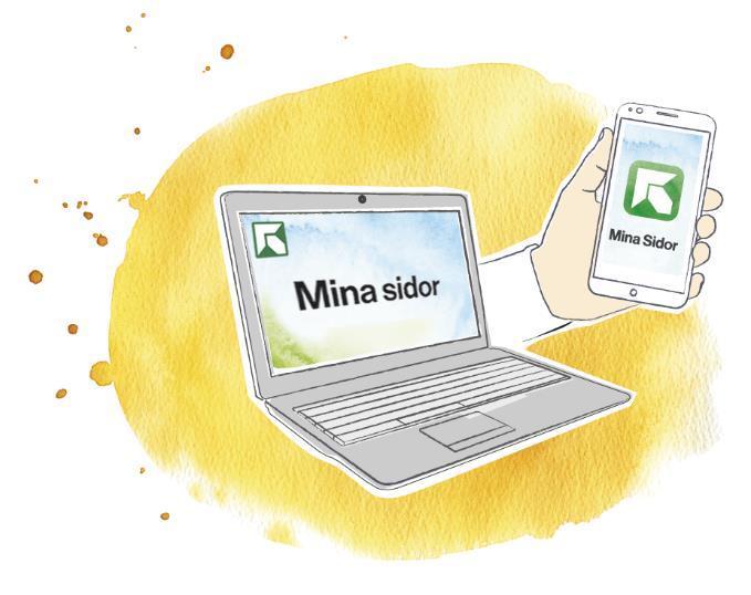 E-legitimation Mina sidor Ansök, anmäl och följ ärenden gällande vissa förmåner. Se när pengarna kommer och hur mycket. Krävs E-legitimation för att logga in på Mina sidor.