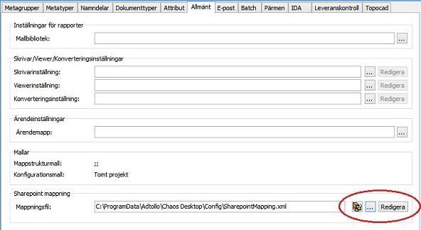 Arbeta med Mappa projekt mot bibliotek 1.