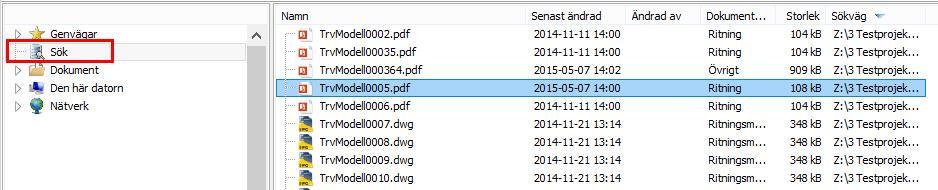 Chaos desktop manual Träfflista Träfflistan för sökning visas under ikonen Sök i projektfönstret.
