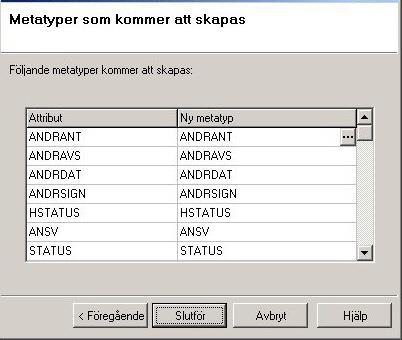 Chaos desktop manual Klicka Slutför. I bilden nedan visas ett exempel på en komplett projektkonfiguration för attribut som är skapad utifrån de två filerna Namruta.dwg 