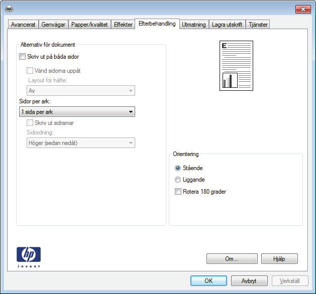 Skriva ut flera sidor per ark (Windows) 1. Välj alternativet Skriv ut i programvaran. 2.