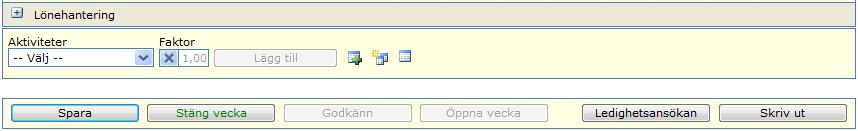 9 Lägga upp dina aktiviteter och spara i egen mall Som default är alla veckor tomma på aktiviteter. Man kan lägga upp en egen mall med de aktiviteterna som man använder ofta.