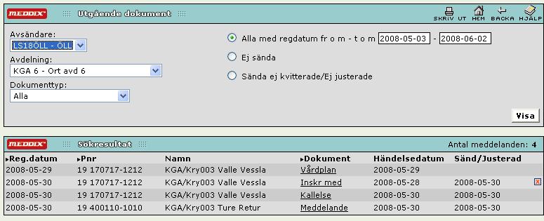 kvitterade/ej justerade.