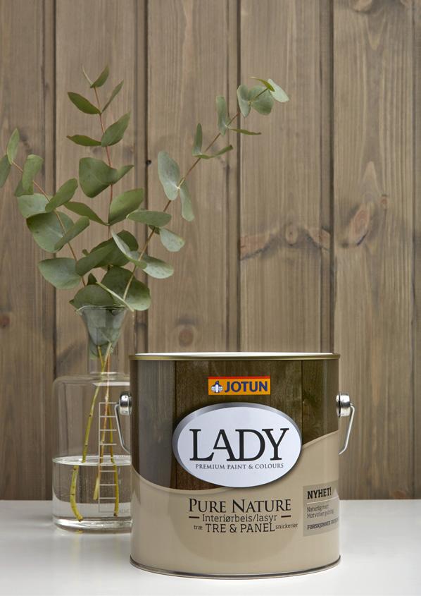 FRAMSIDA: LADY PURE NATURE 9098 VÄDERSLITET TRÄ TVÅ STRYKNINGAR LADY PURE NATURE 9036 VITKALKAT EN STRYKNING +