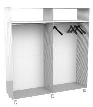 OPEN SPACE GARDEROB MODELL: OS-GA-19.12 / OS-GA-19.16 DESIGN: VIKTOR LINDBÄCK RESIZE DESIGN PRISLISTA 2017 Mått Pris - monterade moduler & fraktfritt Hyllmodul: OS-GA-19.12 / OS-GA-19.16 B: 1200 mm / 1600 mm H: 1800 mm + ca 100 mm D: 500 mm OS-GA-19.