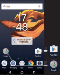 Ändra storlek på en widget 1 Tryck på och håll kvar en widget tills enheten vibrerar, och släpp sedan widgeten. Om storleken på widgeten kan ändras (t.ex.