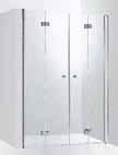 PALLADIUM DE LUXE PLUS Kombihörna med en vikdörr och en hel dörr. Höjd 2000 mm redd Artikelnr Glas Profilfärg Kromoptik (mm) Inkl.