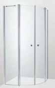 PRISLISTA NOLESSE DE LUXE ROUND Duschhörna med välvda dörrar. Höjd 1900 mm redd Artikelnr Glas (mm) max 1200 x 1200 8201-SC Klarglas Profilfärg Kromoptik Lev Inkl.