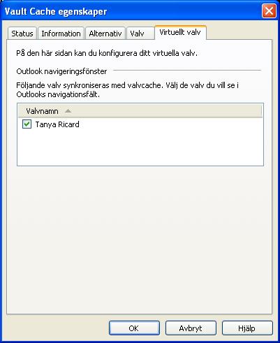 16 Inställningar för Enterprise Vault Slå av Arkivera automatiskt i Outlook 3 Du kan visa eller dölja valvet i navigeringsfönstret i Outlook genom att markera eller avmarkera det på fliken Virtuellt