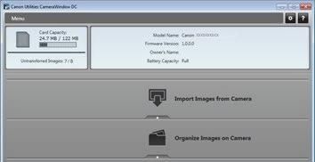 Windows 7: Om skärmen i steg 2 inte visas klickar du på ikonen [ ] i aktivitetsfältet. Mac OS: Om CameraWindow inte startas efter steg 2 klickar du på [CameraWindow]-ikonen i Dock.