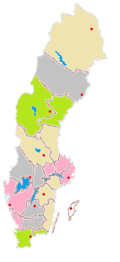 Scenarioövningar 1. Umeå Västerbottens län 2. Hammarstrand Region Jämtland/Härjedalen Västernorrlands län 3. Visby Region Gotland 4. Kristinehamn Värmlands Län, Region Örebro 5.