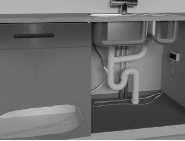 Montage av LK Webserver Exempel på installation av läckagedetektor i köksskåp Lossa locket på läckagedetektorn genom att skruva loss de fyra skruvarna.
