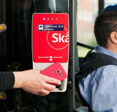 Våra mål och vägen dit Våra tjänster för enklare resa dessa ska kunna valideras maskinellt installeras nya läsare på Skånetrafikens bussar, vilket även förenklar på- och avstigning vid bussresan.