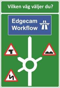 Ingår i alla Edgecam system Edgecam Workflow - en ny generation inom CAM Workflow kommer att ha en betydande inverkan på att förkorta programmeringstiden då det är enkelt att använda är