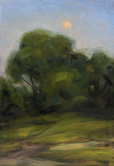 53 Some trees on June 26, oil on