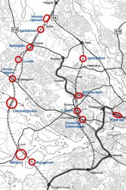 MILJÖKONSEKVENSER VATTEN råde. Under förutsättning att förebyggande åtgärder vidtas, exempelvis återinfiltrering av vatten, kan dessa risker reduceras och vid behov kompenseras, se Vägutredningen.