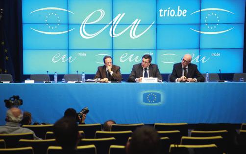 Euroopa Liit Belgia oli üks neist riikidest, mis moodustasid esimese eesistujariikide kolmiku (Lissaboni lepinguga kehtestatud süsteem) ning juhatas nõukogu istungeid 1. juulist kuni 31.