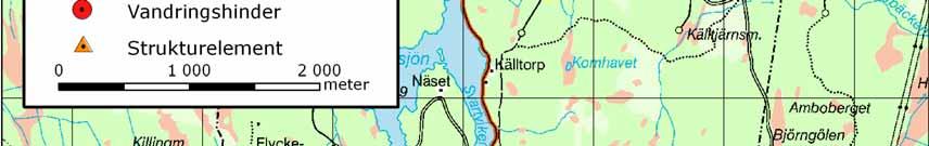 Karta över Kvarnbäcken-Lärkesån och kanalen Lärkesån