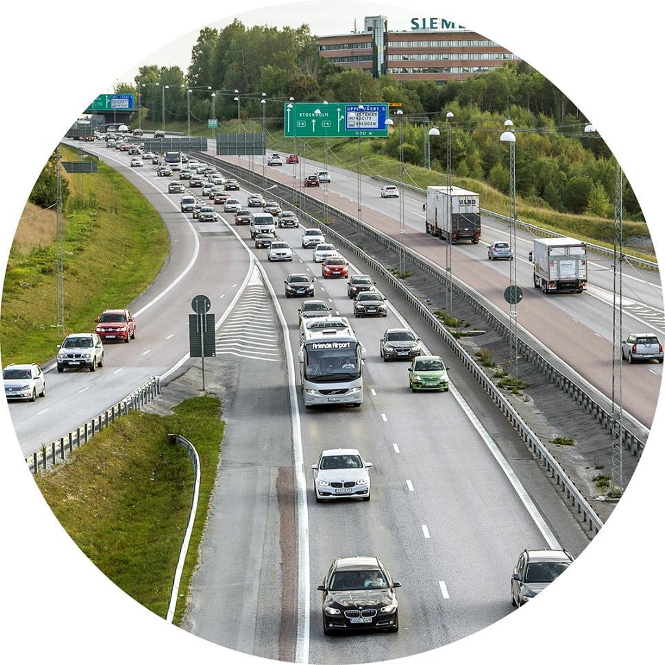 E4, trafikplats Glädjen - sänkning Åtgärd: Sänkning av körfält i norrgående körriktning. Plats: 500 meter i anslutning till trafikplats Glädjen, Upplands-Väsby.