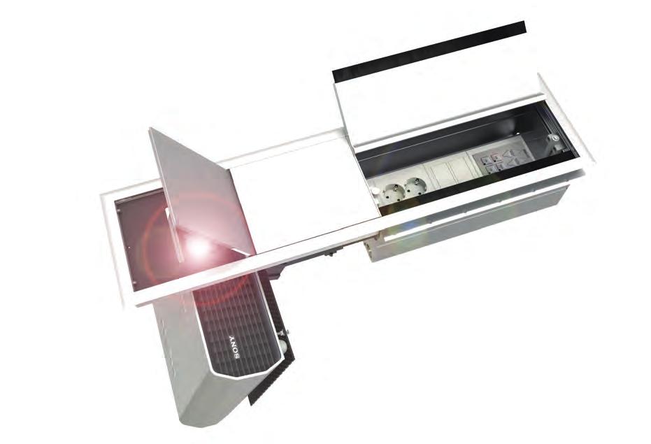 Connecto Pro Image - CPI A UDICOMPENDAX PATENTERAD LÖSNING Connecto Pro Image - CPI Infällnadsmått i bordskiva: 745 x 180mm. Se måttskiss. Vi föreslår gärna projektor när rumstorlek och ev.