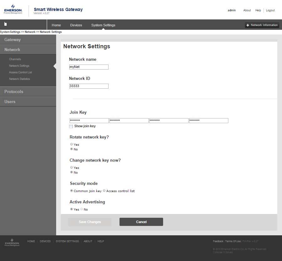 Figur 5. Nätverksinställningar för Smart Wireless Gateway (mottagaren) 3.4 AMS Wireless Configurator När enheten har anslutits till nätverket visas detta i fönstret på Wireless Configurator, se nedan.