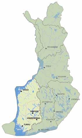 Kartor: Anna Bonde, Vincent Westberg, SYKE, regionala miljöcentraler, MML tillstånd nr 7 MYY/09.