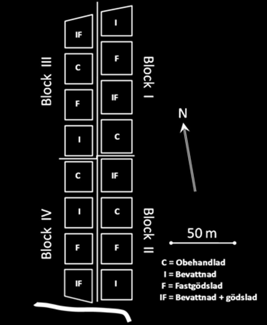 Dessutom har ca 316 kg fosfor (P), 338 kg kalium (K) och andra näringsämnen som kalcium (Ca), svavel (S), magnesium (Mg) och bor (B) tillförts de gödslade behandlingarna (Tabell 1).