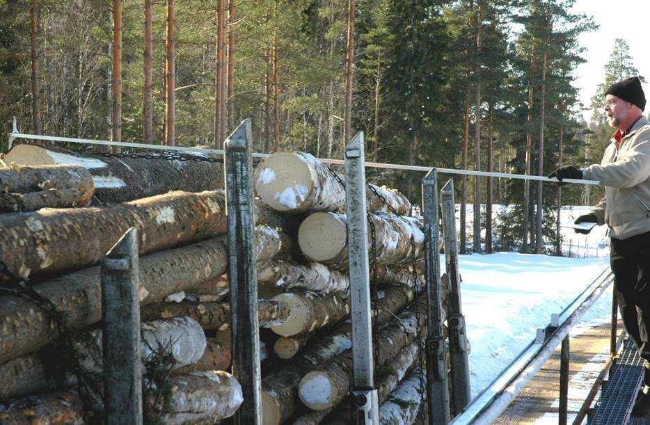 lägsta kvalitetsklass - kvalitetsbedömningen grundas på i traven synliga stockar -