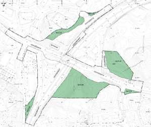 södergående påfartsramp, ersätts av tillkommande vägområde.