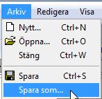 Klicka på Spara om du är nöjd med Windows förslag på placering. Om du inte är nöjd med mappvalet, söker du upp en annan plats via dialogrutans Navigeringsfönster.