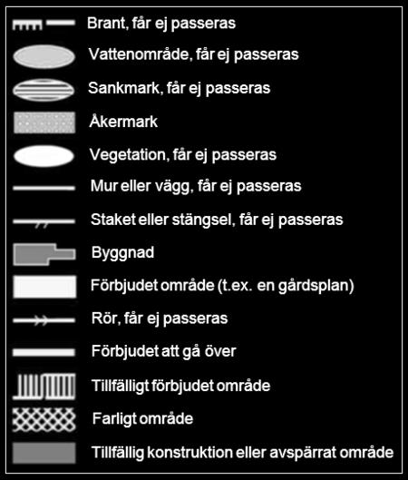 snören vid info. Angivelser är trycta på kartan.