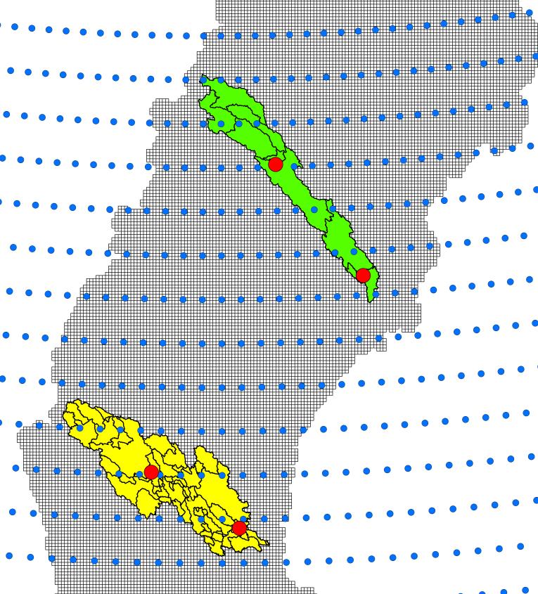 2 Material 2.1 OMRÅDEN OCH OBSERVATIONER Vindelälven och Ljusnan har använts vid utvärderingen Figur 1. Vindelälven är oreglerad och Ljusnan är reglerad.