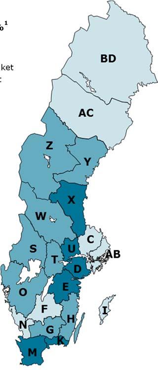 Inskrivna arbetslösa i riket augusti 2017 som andel (%) av den registerbaserade arbetskraften 16 64 år = 6,3 % = 6,4 8,4 % 1 = 8,5 % 1 Genomsnitt för Riket +/- 1 procentenhet Län Inskrivna arbetslösa