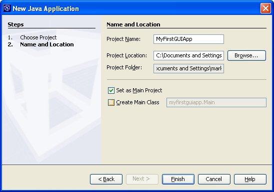Då projektmapparna är skapade vänder vi oss till projektmappen "Source Packages" och skapar ett paket döpt exempelvis myfirstguiapp. Högerklicka välj New / Java package.