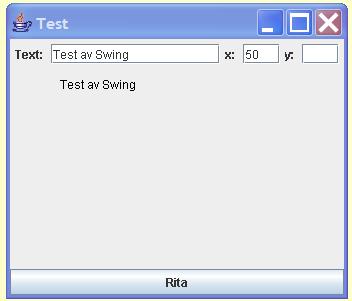 DOA GUI-del 1 Grafik och Interaktionsprogrammering Skapa fönster, rita och ta hand om inmatning i Java Java och enkla grafiska gränssnitt Då man konstruerar enkla grafiska gränssnitt kan man med