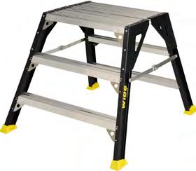 Den lägsta bocken (0,5 m) är märkt Bra arbetsmiljöval. arbetsbockar 0,5 m REG. DESIGN PROF Den kraftiga aluminiumprofilen ger stabilitet utan att göra arbetsbocken tung.