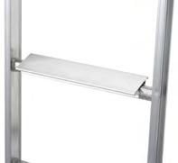 TRAPPSTEG FÖR STEGPINNE Tillverkat av aluminium för att bli extra hållbart och stabilt. Monteras enkelt på stegen. Steget mäter 350x80 mm och har längsgående rillor för ge dig ett säkert halkskydd.