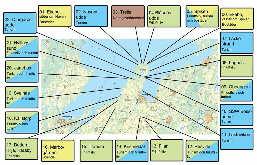 LIS-OMRÅDEN I LIDKÖPINGS KOMMUN Karta över samtliga LIS-områden i Lidköpings kommun.