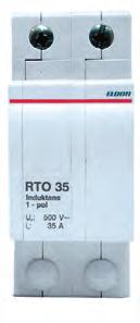 Märkspänning: Avledarspänning: Arbetstemperatur: Funktionstid: 400 V AC 400 V AC -40 C till +80 C <100 ns Standard: EN 61643-11 Blixtprovström (10/350 µs): 35 ka/pol Skyddsnivå (10/350 µs): < 4 kv