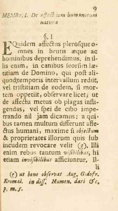 MEMBr. I. 0c affeß «^ii/// 9.'./n buhf*rprtné $ 1 afteätus plerofqueo» i?quidem H^, mnes in brutis»que ag hominibusdeprehendimus.