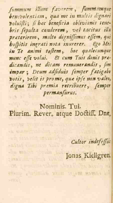 funtmum.n?l» /^^'.'-e.^, /l/»t»i,f?«^«s beni\~>dlentum, qua mc in wiultis dign.iri idoluifti'.