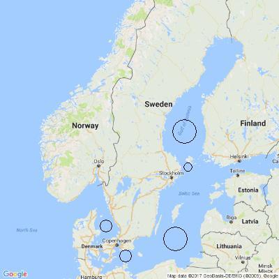 Inom ett och samma område beräknades enskilda fartygs medelhastigheter per år (tabell 3.1).