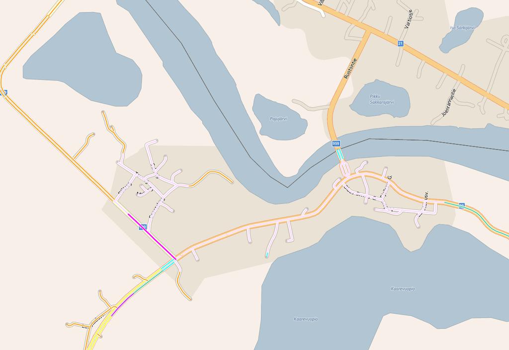 3.6 Hastighetsplan Karesuando tätort Gällande hastigheter Karesuando tätort är uppbyggd kring E45 som löper genom tätorten. Gällande hastighet genom tätorten är 40 km/tim.