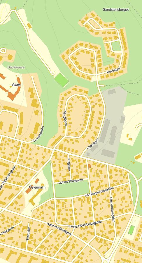 Östermalm och Sandstensberget Identifierade livsrum i Östermalm och Sandstensberget är Mjuktrafikrum (M) och Integrerat transportrum (IT).